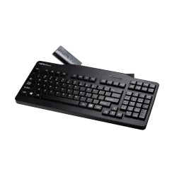 Tastatura profesionala multifunctionala pentru receptii hotel si ghisee bancare/case de schimb - colectare date din documente de identitate